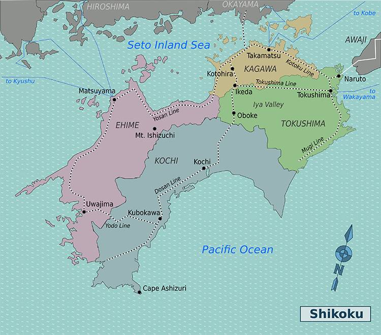 Bản đồ vùng Shikoku ban-do-vung-shikoku